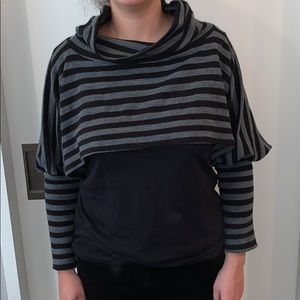 Avivit Yizhar grey and black striped shrug